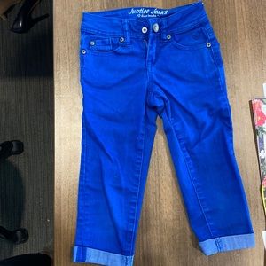 Blue Justice size 7 slim Capri jeans. Super cute.